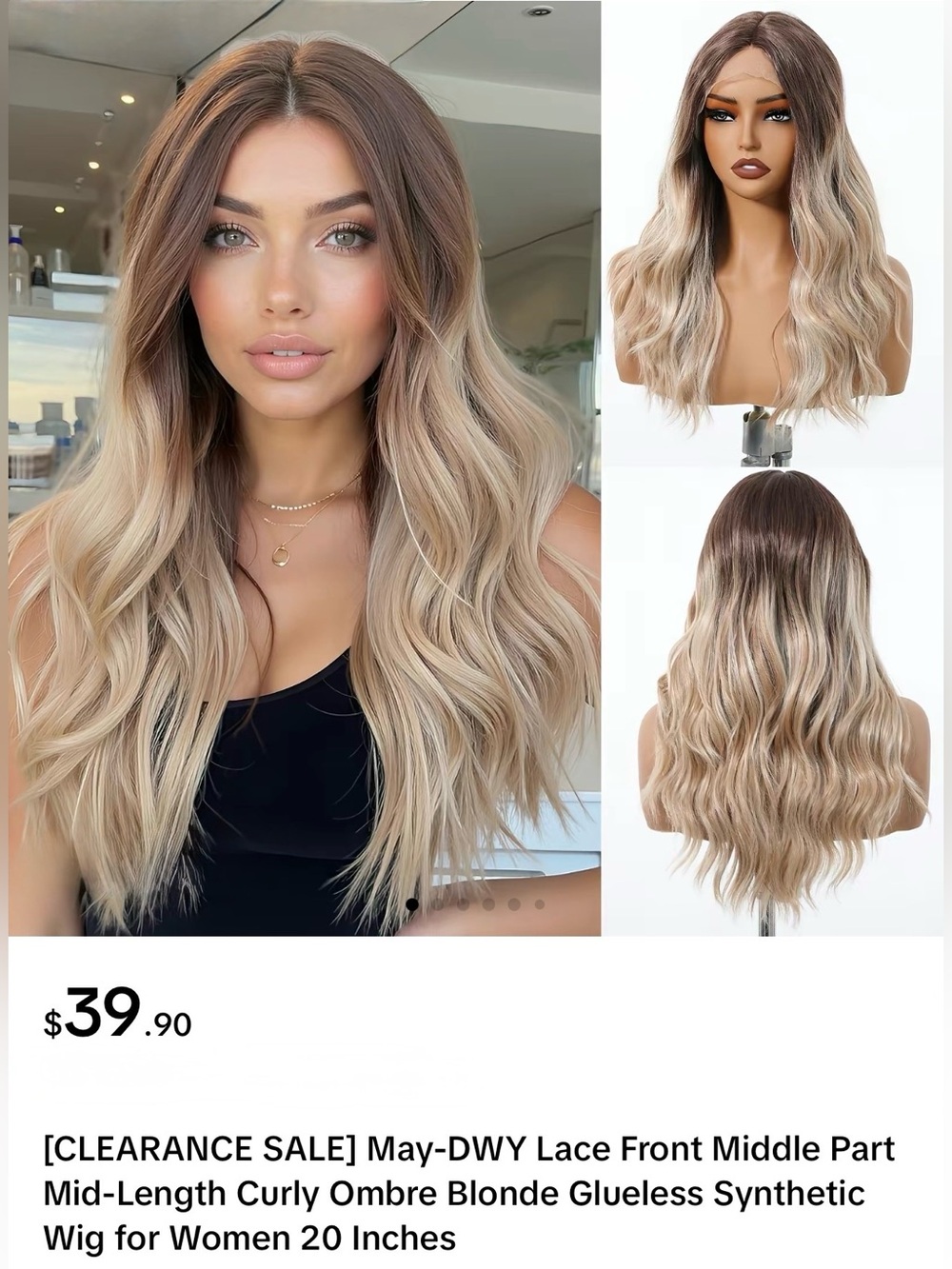 May DWY T Part lace front ombré